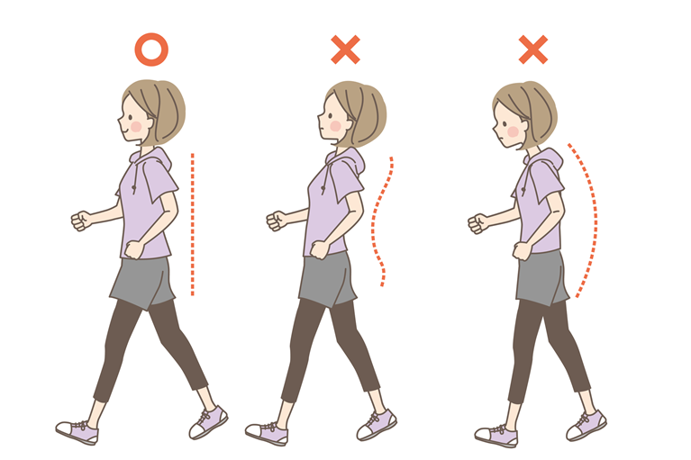 正しい姿勢を意識する